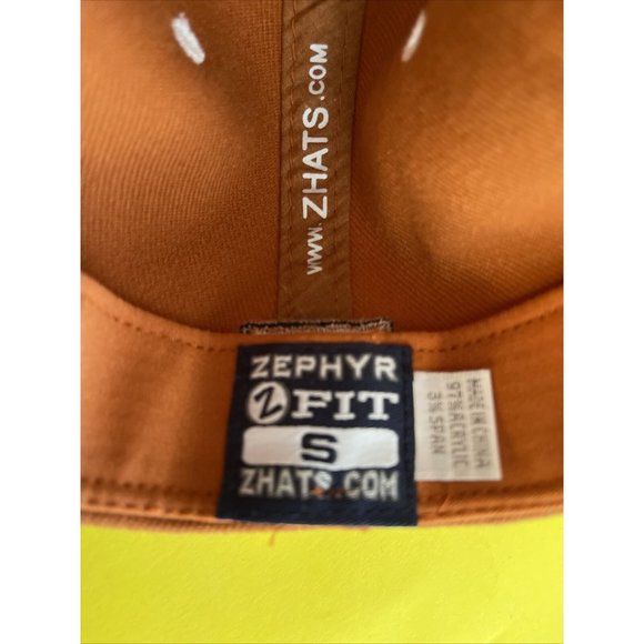 Texas‎ Longhorns Mens Small Cap NCAA Zephyr Embroidered Baseball Hat Brown Logo - Picture 3 of 6